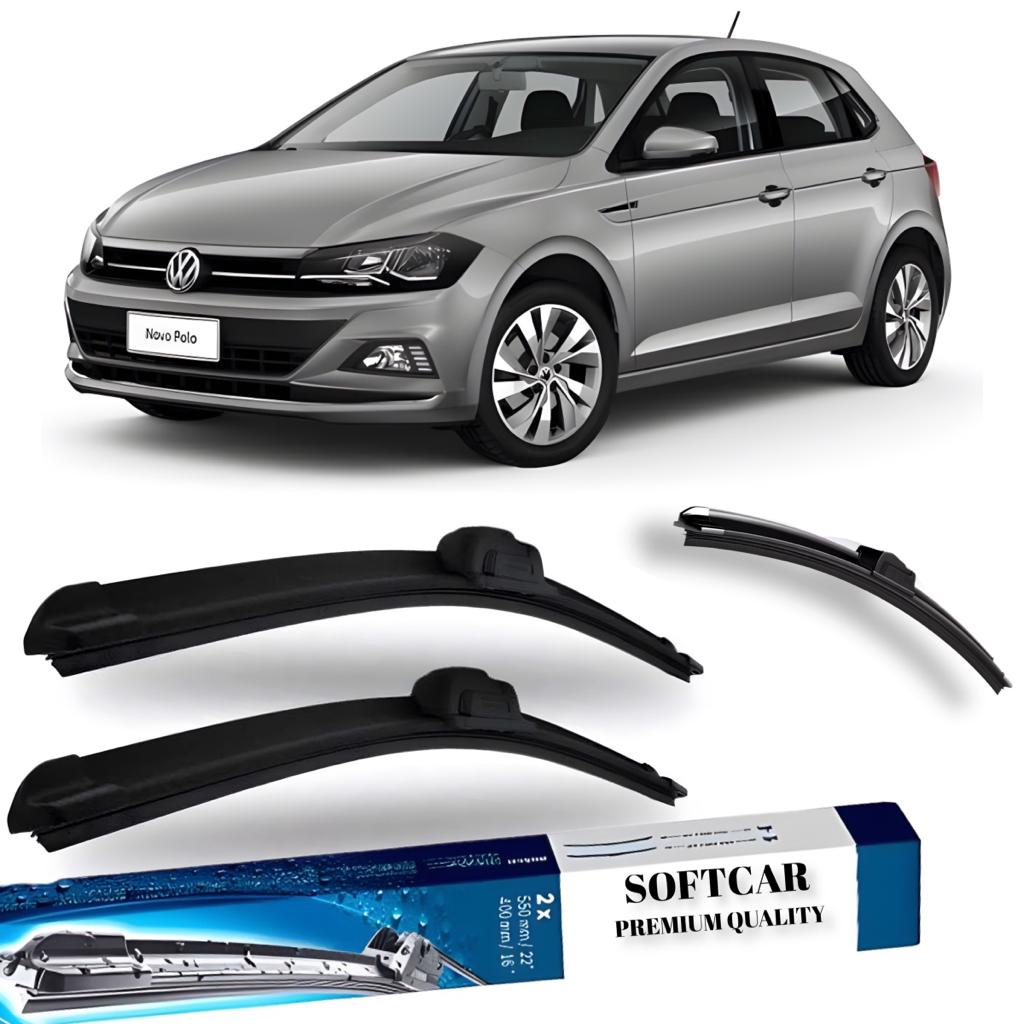 Kit Limpador De Parabrisa Dianteiro e Traseiro Novo Polo 2018 2019 2020 ...
