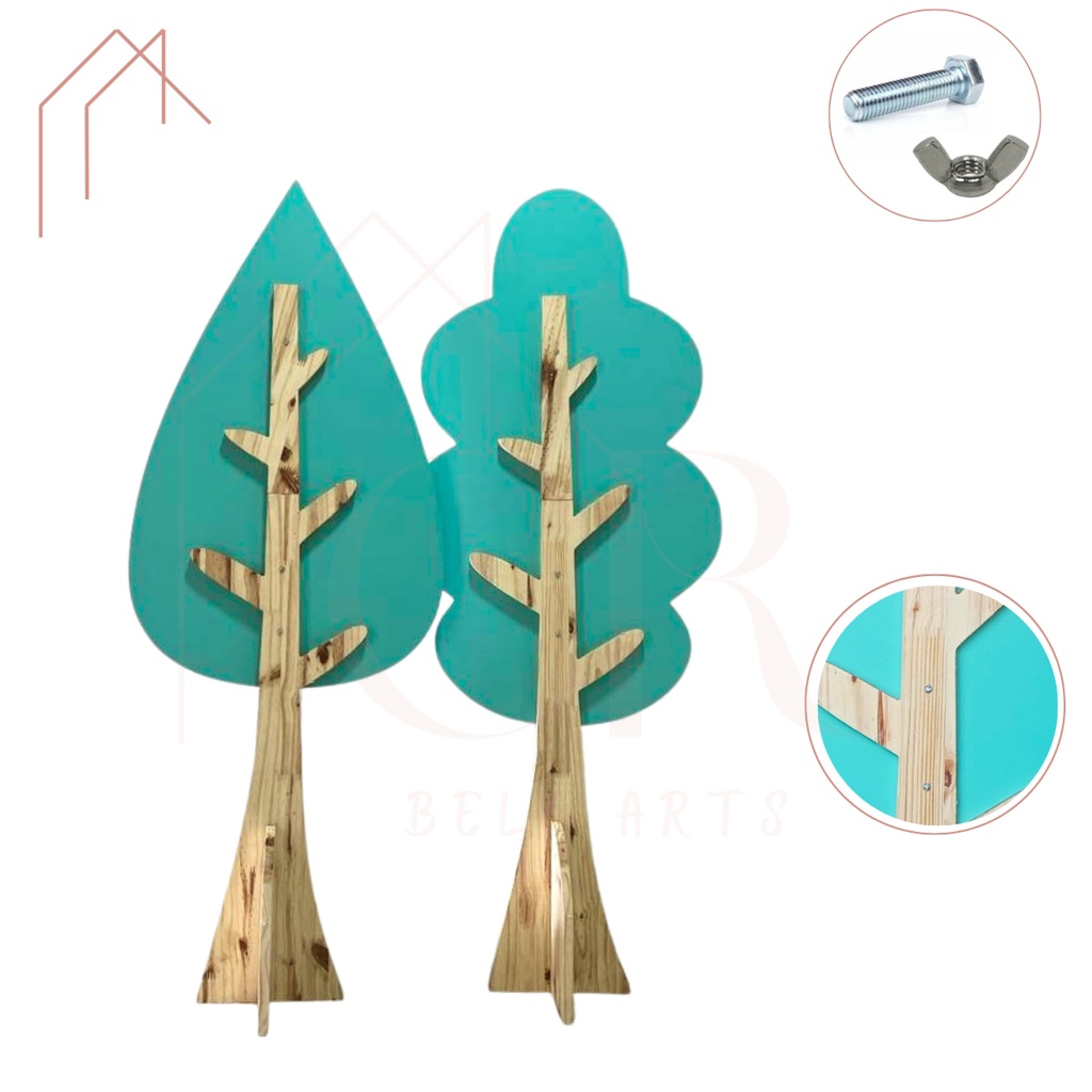 Festa KIT PAINEL ARVORE DECORAÇÃO FESTA MDF SAFARI MDF RESISTENTE 1,30 Magico