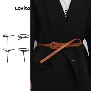 Lovito Cinto Decorativo Casual Com Nó Liso Cinto Para Mulheres LFA11253