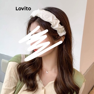 Lovito Tiara Francesa Elegante Com Babados E Pérolas Para Mulheres LFA11736