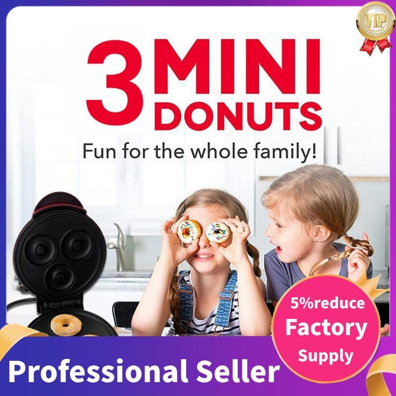 Máquina De Donut Elétrica Sem Bastão De Cozinha Revestida Com Maker Mini 3 Kid