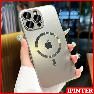 Para Magsafe Magnetic Wireless Charging AG Matte Case iPhone 15 14 13 12 11 Pro Max Plus Com Proteção Da Lente Câmera