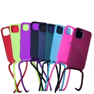 Capa Capinha Para iPhone Do 7 Ao 15 Alça Cordão Para Pescoço