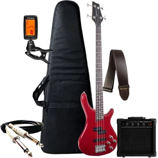 Kit Contra Baixo Giannini Gb200a Ativo 4 Cordas + Acessórios + Amplificador Sheldon