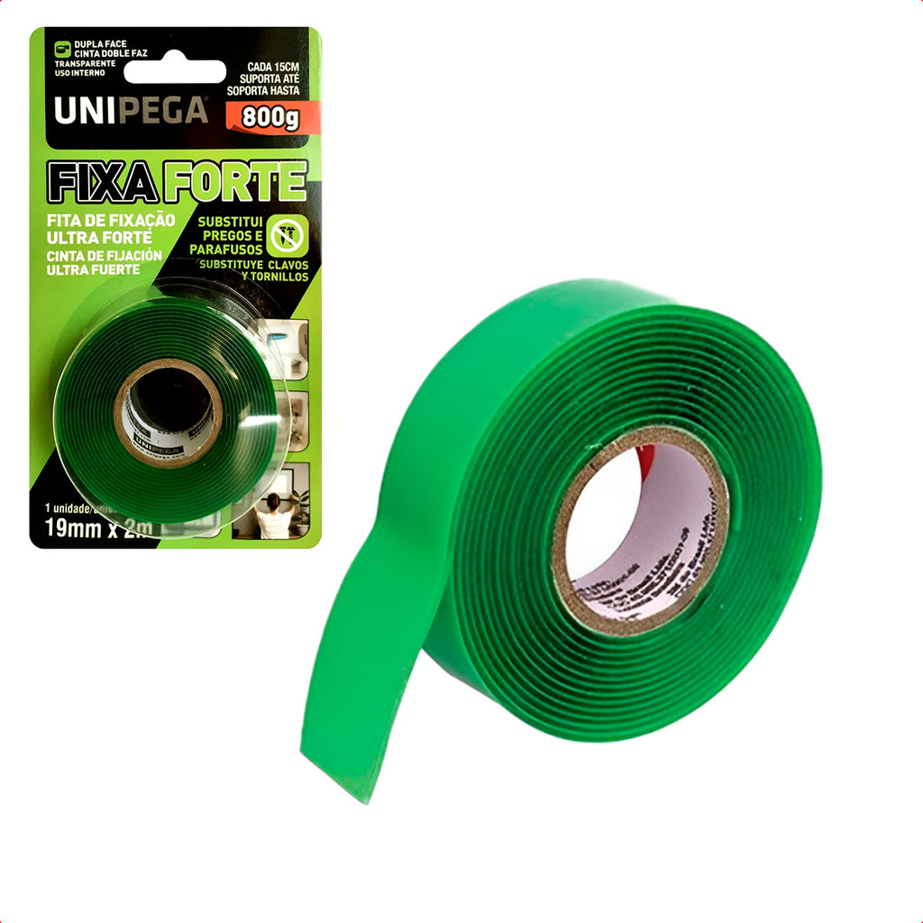 Fita Dupla Face p/ Parede Fixa Forte Transparente Multiuso 800g Quadro ...