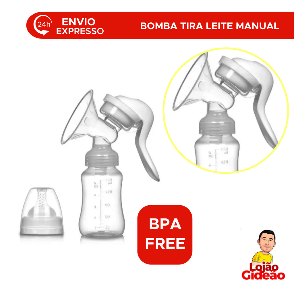 Bomba De Tirar Leite Manual Com Bico De Mamadeira Bombinha Para Leite ...