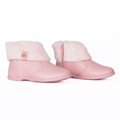 Tênis Infantil Molekinha Menina 2554.100 | Casual Rosa | Couro E Sintético | Cano Baixo