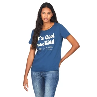 Camiseta Feminina Cool To Be King Polo Wear Azul Escuro