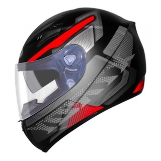 Capacete Esportivo Moto Ebf X Troy Furious Preto Vermelho Fosco C/ Óculos Sol Interno Selo Inmetro