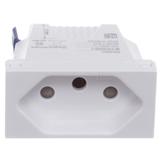 Módulo Tomada 2P T 10A Borne Auto Branco Orion Schneider Schneider