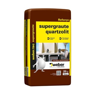 Argamassa Quartzolit de uso Externo e Interno 25kg Super Graute