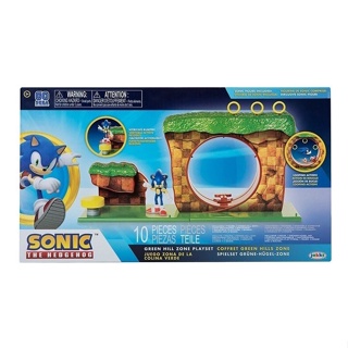 Lego-sonic o jogo ouriço, zona colina verde, desafio loop, construção de  brinquedo com 9 personagens