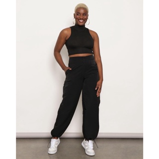 Calça Feminina Jogger Texturizada Preta