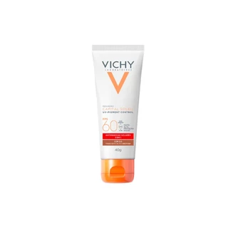 Vichy Capital Soleil UV-Pigment Control FPS 60 5.0 Protetor Solar Facial Antimanchas 40g em Oferta na Shopee
