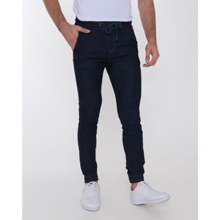 Calça Jeans Masculina Jogger Azul Escuro