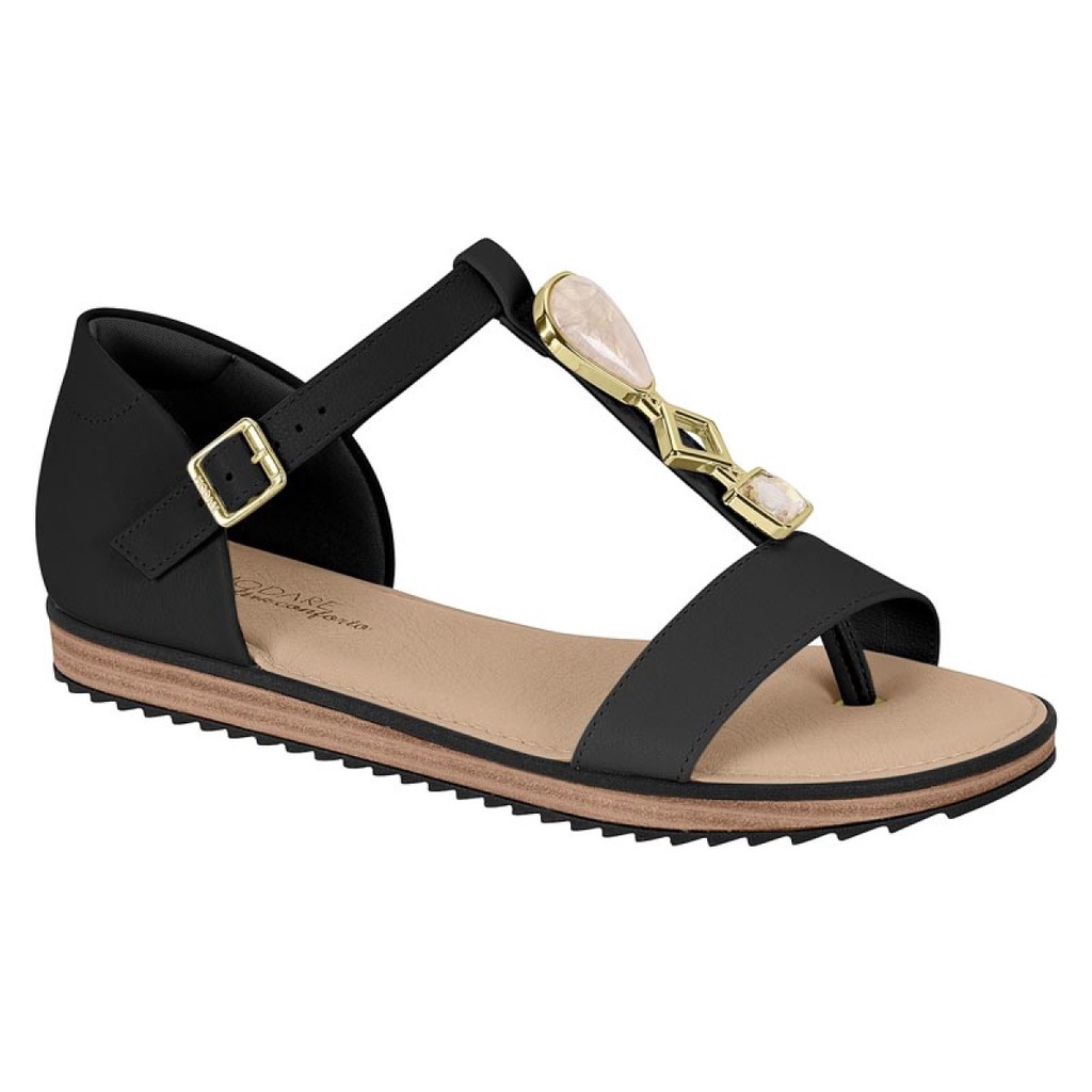 Sandalia Modare Ultraconforto Feminina Rasteira Flat Pedraria ORIGINAL -  7141.138