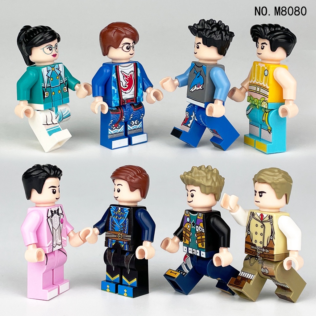 8 Peças Em Um Conjunto , Minifiguras Construindo Tijolos/Construtores De Cidade brlocks/Blocos/mini Figura Brinquedos