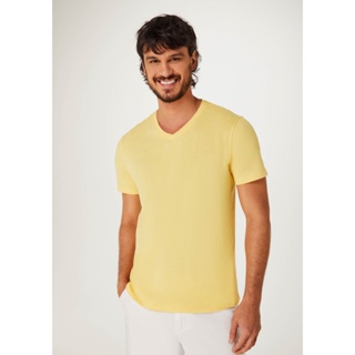 Camiseta Básica Masculina Slim Em Malha Flamê Hering