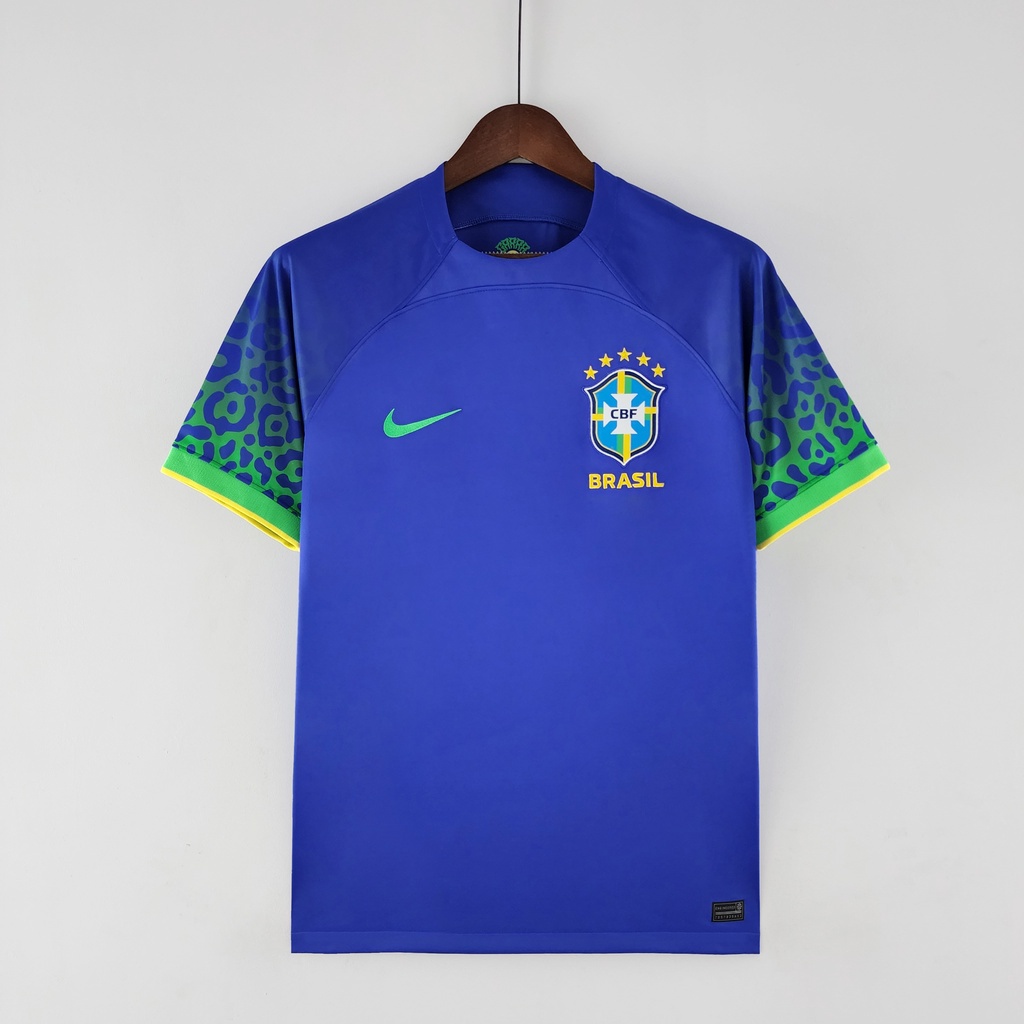 Camisa de Futebol 22 / 23 B-L Brasil Seleção Nacional Away Men Blue Sweatshirt