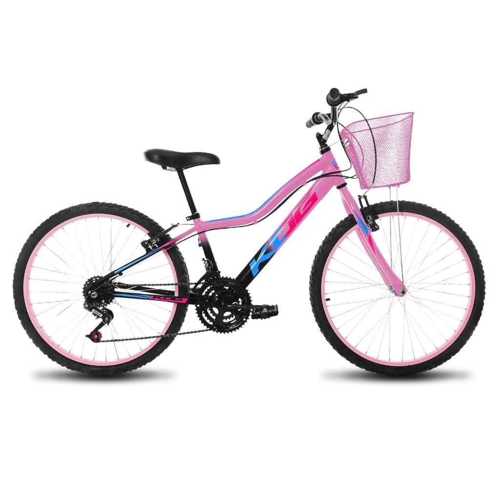 Bicicleta Infantil Feminina Aro 24 KOG Quadro de Alumínio 18