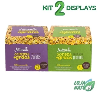 KIT 2 Display Barra de Cereal Sementes 528g c/ 24 unidades de 22g - Naturale