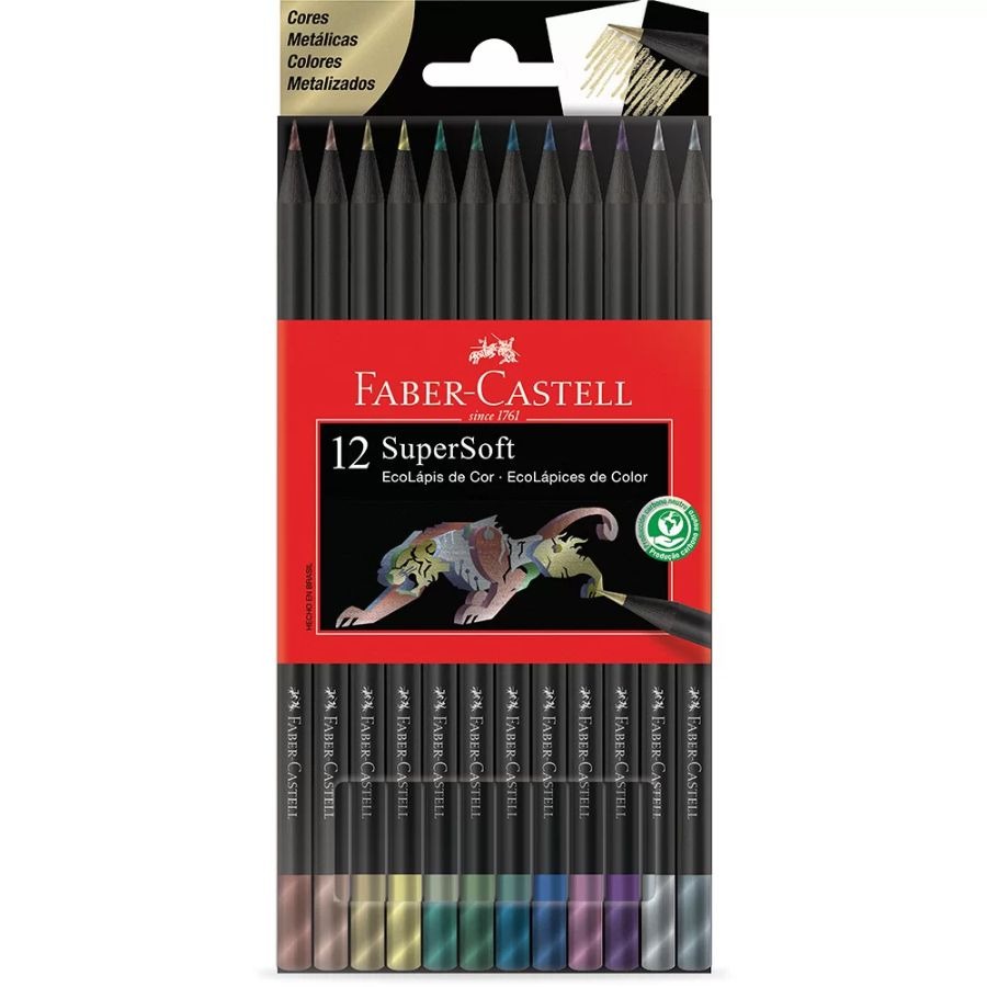 Colored Pencils 72 supersoft colors + Case, 120772SOFT Faber-Castell  Eco-Pencil