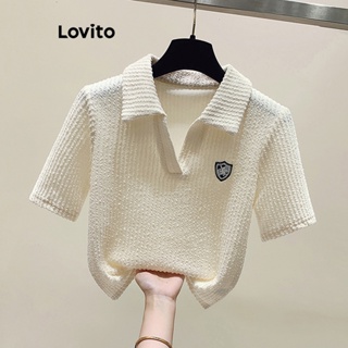 Lovito Blusa Fofa Com Padrão Argyle Para Mulheres LNE41211
