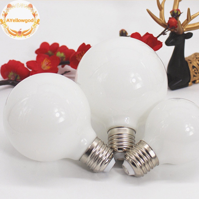 AYellowgod Lâmpada De Vidro Leitoso G80 G95 7W E27 Globo De Bola LED Branca Fria/Quente Lampada .