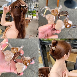 Lovito Grampos De Cabelo Elegantes Em Formato De Coração Casual Em Formato De Coração Para Mulheres LFA11516