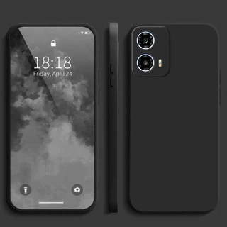 Motorola MOTO Edge 50 Fusion edge50 Ultra Pro Borda Reta Estojo De Borracha De Silicone Líquido + Cordão TPU Fosco Capa À Prova De Choque
