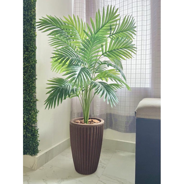 Planta Artificial Palmeira com Vaso Polietileno Cone Romano