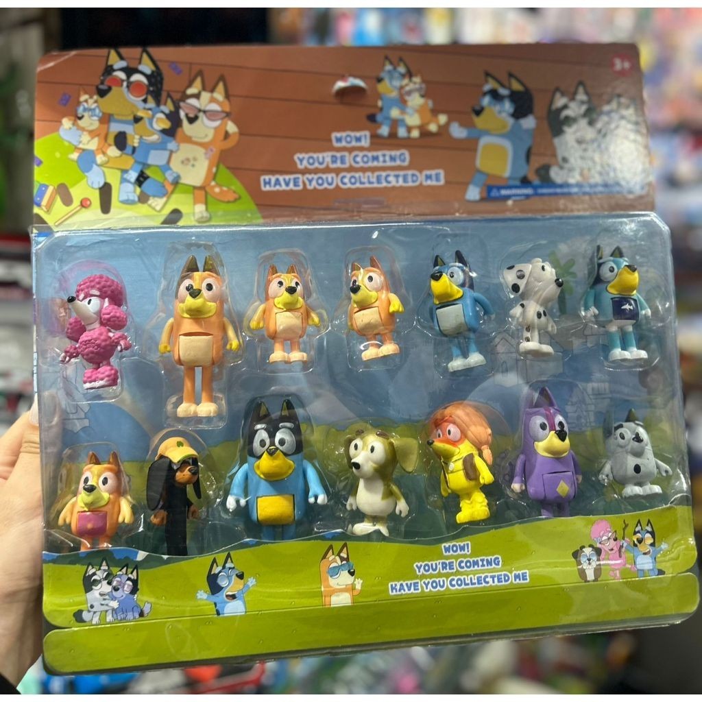 BRINQUEDO COM 14 PERSONAGENS BLUEY INCRIVEIS KIT COMPLETO - ENVIO ...