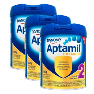 Fórmula Infantil Aptamil 2 800g Kit com 3 Unidades