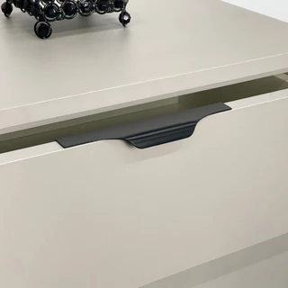 Kit 20 Puxadores para Móveis Wave Cava Alumínio Preto 180mm Aluminium Decor