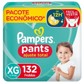 Fralda Pampers Pants Ajuste Total XG com 132un