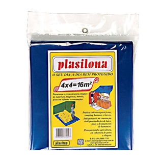 Lona plástica 4 x 4 m azul Plasitap
