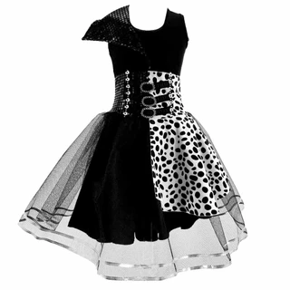 Fantasia Infantil Cruella De Vil de Luxo Halloween