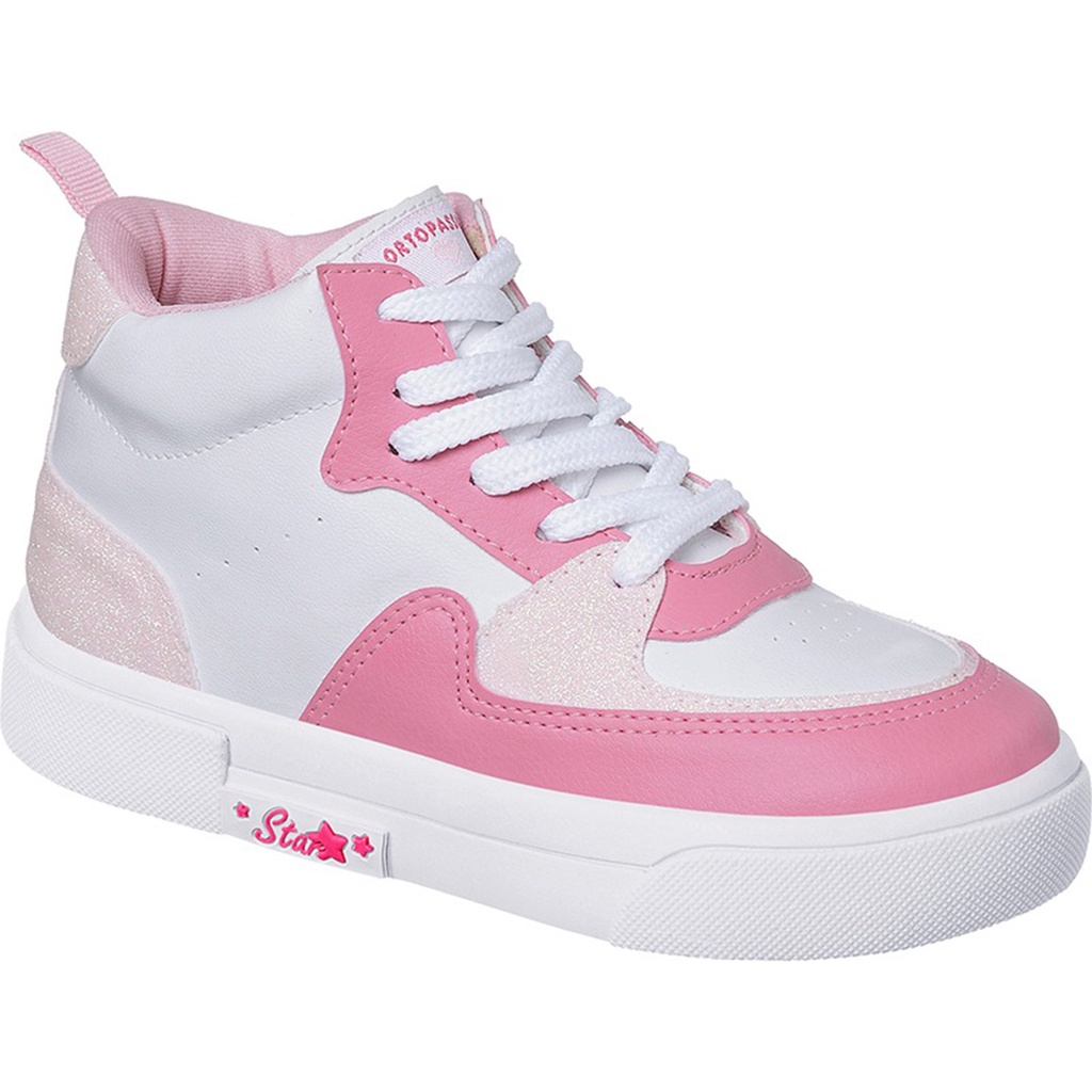 Tênis Feminino Casual Recortes Lps Shine - Branco/Azul Acqua