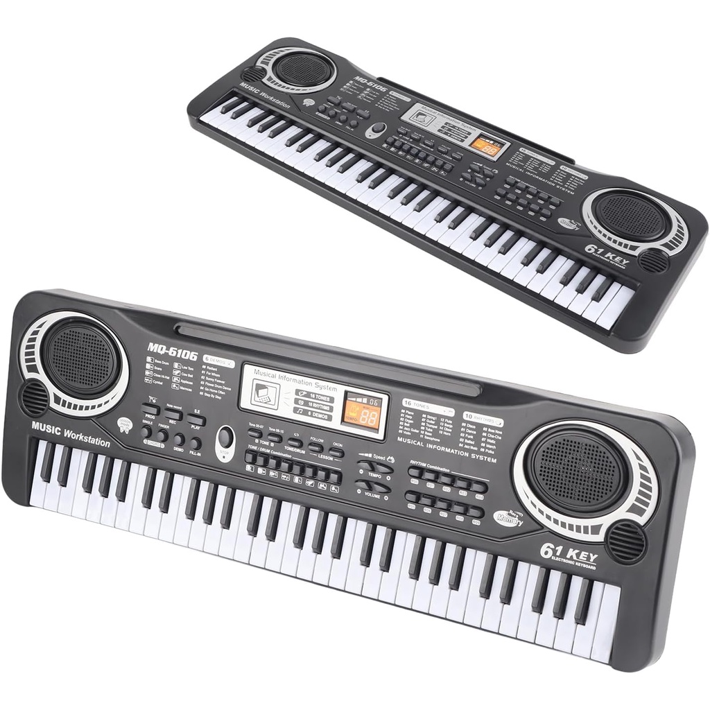 Teclado Eletronico Musical Piano Digital de 61 teclas para crianças, piano  elétrico multifuncional para estudantes de piano de microfone :  : Brinquedos e Jogos