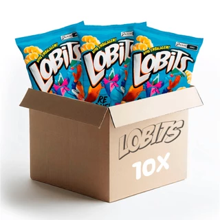 Salgadinho Lobits Sabor Requeijão - Pacote com 10 unidades de 40g