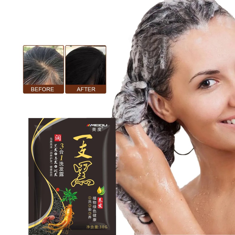 shampoo que pinta cabelo branco 7 Cores Extrato De Ervas Vegetais Naturais 3 Em 1 Creme De Tintura Para Cabelos Suaves Shampoo Colorante Inofensivos Quick Cover Gray White Hair