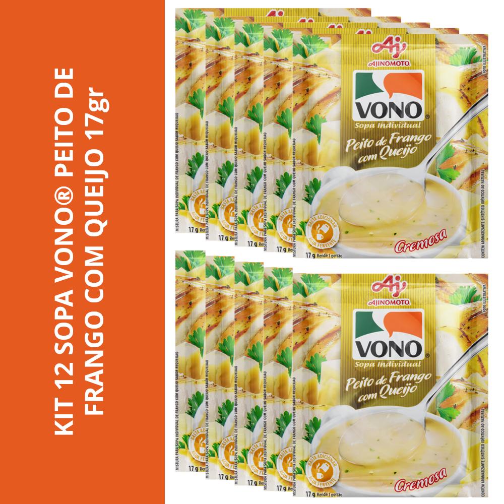Kit 12 Sopa Vono Peito De Frango Com Queijo 17Gr | Shopee Brasil
