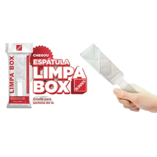 Limpador de Transpasse Espátula + Refil Lavável e Reutilizável Para Limpa Vidros Janelas Box e Portas de Correr