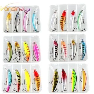 4pcs Set Lure Para A Pesca 8g/6.5g Afundamento Do Equipamento De Minnow Fishing Água De Arremesso Longo Isca Dura