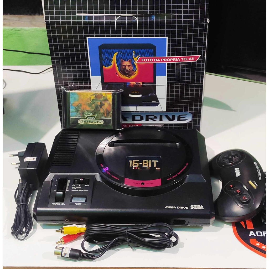 Console Mega Drive Completo +Caixa Repro+Game ORIGINAl funcionando 100%