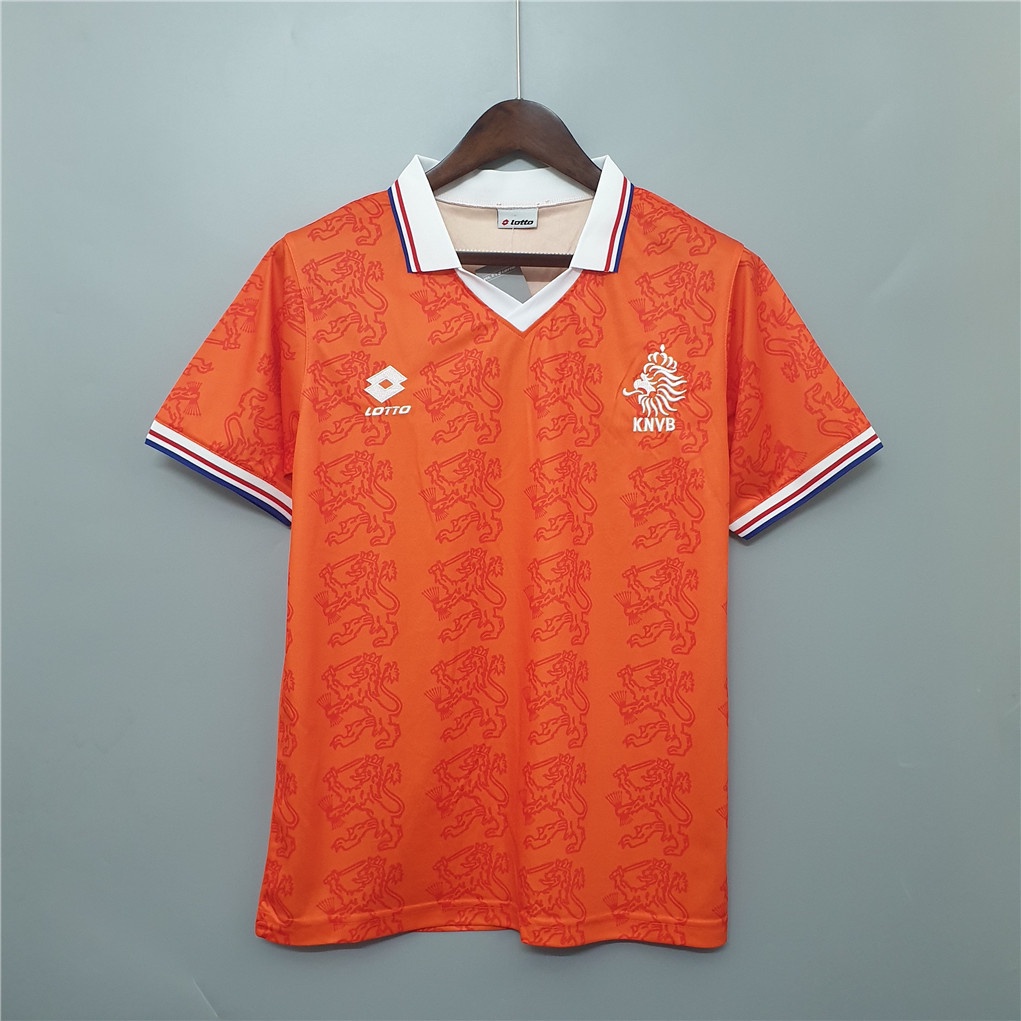 22/23 Camiseta De Time Holanda Knvb Preto/laranja Masculina Casual+esporte.