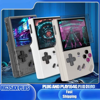 ANBERNIC RG35XX PLUS Retro Player De Jogos Portáteisbuilt-in 64G TF 5000 + Suporte A Clássicos-HDMI TV Portátil Para Crianças De Viagem Gift