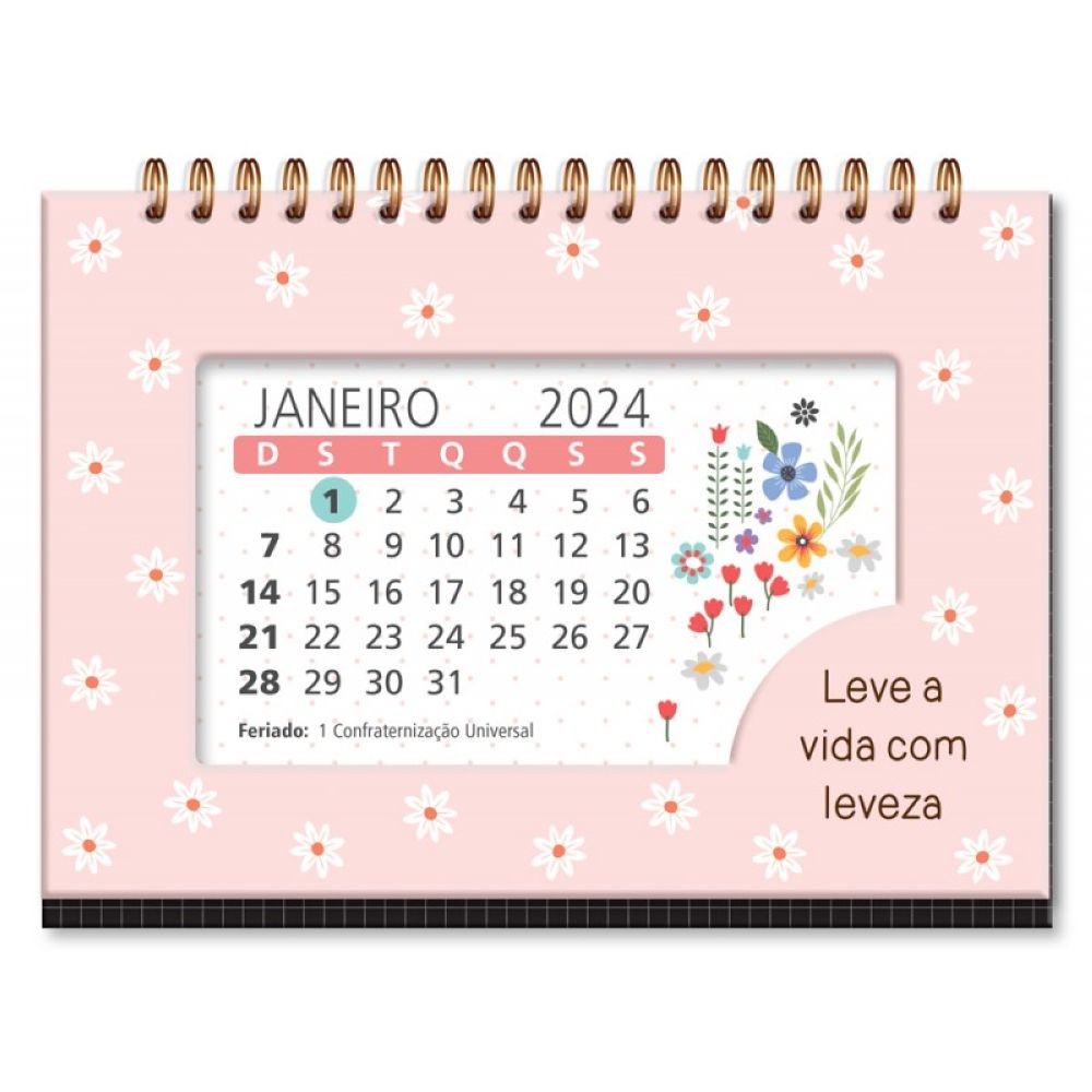 Calendário de Mesa Margaridas 2024 Fina Ideia