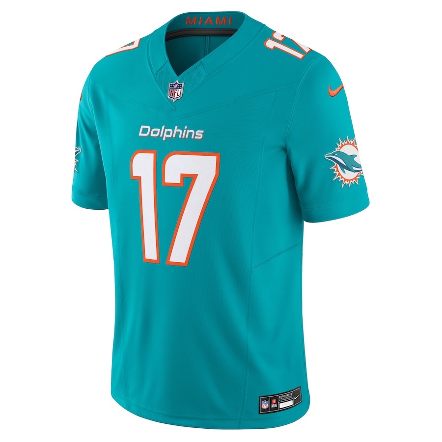 2024 3D Moda Impressa E Respirável NFL Miami Dolphins 17 Jaylen Waddell 10 Tyreek Hill Limited Casa De Jersey De Futebol Americano