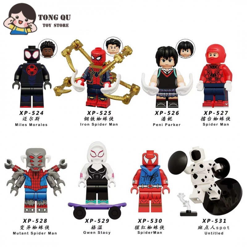 Superhero Minifigures Spider Man Peni Bloco de construção Peni Coleção de brinquedos Ornamentos mini Modelo Presente